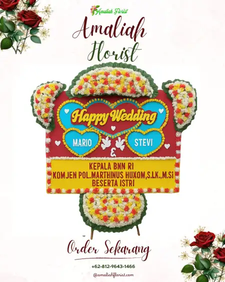 Papan Bunga Pernikahan Belu